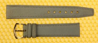 18mm Vintage Omega Leather Watch Strap Band Gray Swiss Made Nwot