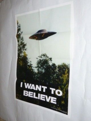 Official The X - Files Large I Want To Believe Poster Ufo Tv Sci - Fi 1990 
