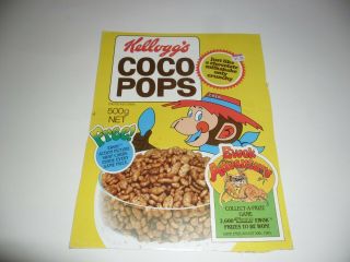 Vintage Star Wars Cereal Box 1984 Kelloggs Coco Pops Ewok Adventure Kenner Promo