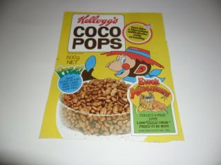 Vintage Star Wars cereal Box 1984 Kelloggs Coco Pops Ewok Adventure Kenner Promo 5