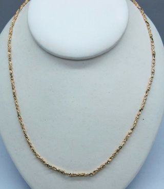 Vintage 14 K Yellow Gold Nugget Chain 18.  5 " Necklace 12.  8 Grams