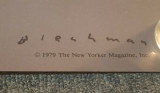 1979 Vintage The Yorker Poster R.  O.  Blechman Huge 2