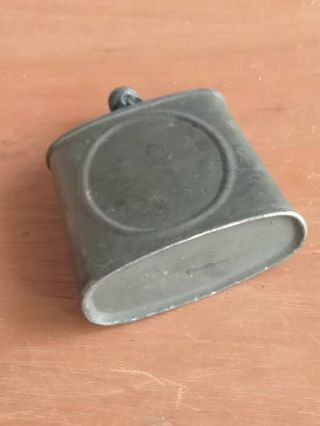 WW1 era Vintage portable green metal military oil can old pocket size 3