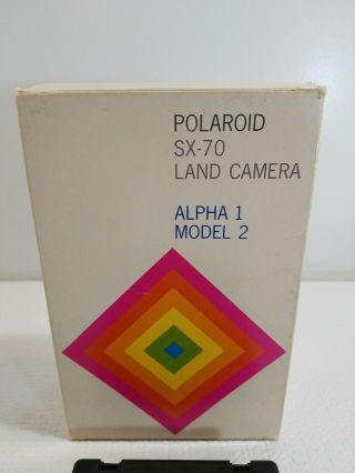 VTG 1974 POLAROID SX - 70 Land Camera Model 1 Alpha 1 W/Original Box 2