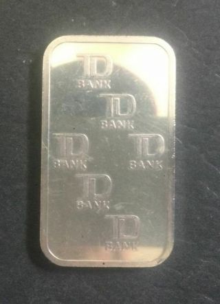 Engelhard TD Bank Maple Leaf 1 oz.  Bull Vintage silver bars Low mintage 1000 2
