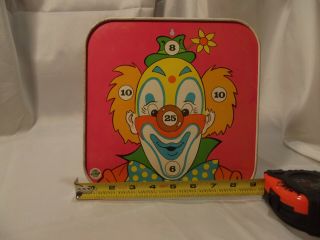 Vintage Double Sided Tin Litho Clown Shoot &target Dart Game