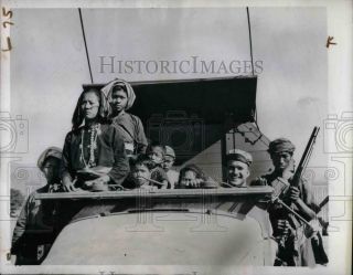 1944 Press Photo Burma,  Kachin Tribesmen & Us Pfc E Mckissisk