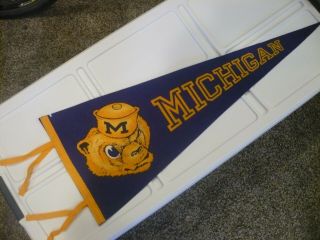 Michigan Wolverines Vintage Pennant,  11.  5 X 29.  "