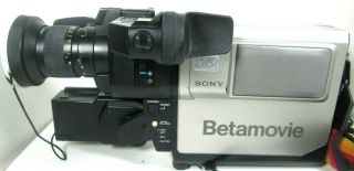 Sony BetaMovie BetaMax NTSC Camcorder Video Camera Vintage 1980 ' s with Hard Case 4