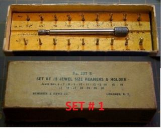 Vintage K&d Jewel Reamer Tool Set Kendrick & Davis Watchmaker Tool K D Seitz