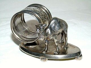 Antique Meriden Silverplate Figural Camel Napkin Ring Holder 269