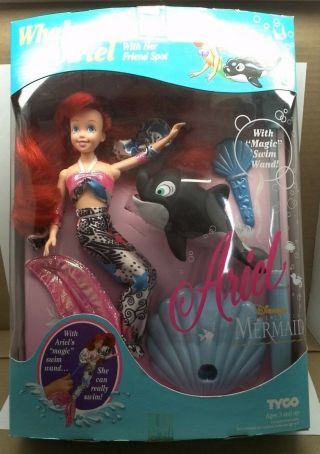 Whale Of A Tale Ariel With Her Friend Spot - Disney The Little Mermaid Nib