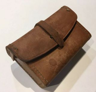 Wwii U.  S.  Army Bar Leather Spare Parts Tool Pouch Pockets Of Ammo Belt