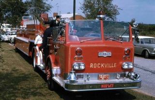 RARE 1965 PIRSCH Vintage FIRE TRUCK EMBLEMS Firefighting LARGE ADVERTISING Sign 5