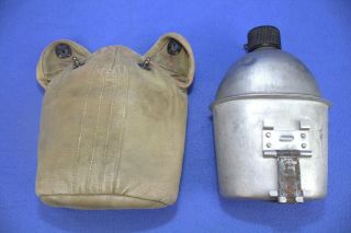 Ww2 Us Army Canteen Set British Made Cover & Smco Cup/canteeen All 1944