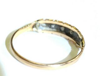 Vintage Rose Cut Diamond 18K Yellow Gold Ring Band Size 6 5