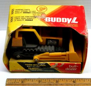 Buddy L Yellow Plastic Bulldozer Dated 1982 249
