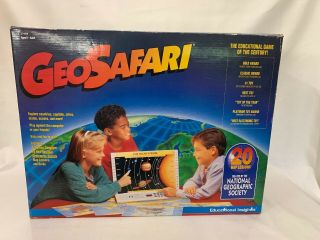 Geosafari Ei - 8800 Vintage Learning Game With 93 Cards - &