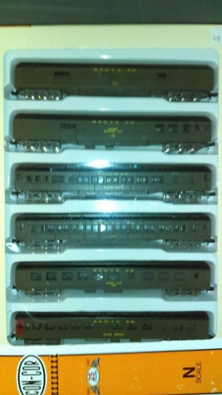 N Scale Con Cor Santa Fe Passenger Cars,  Vintage Exc To Cond.  Collectible