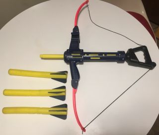 Vintage Nerf Bow And Arrow With 3 Arrows Rare