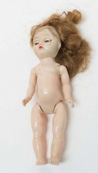 7.  5 " Vintage 1950s Unmarked Brunette Virga Or Fortune Doll