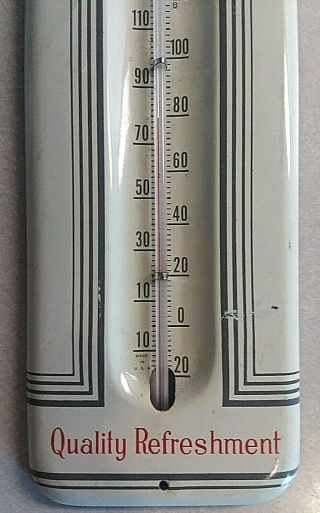 VINTAGE 1950 ' S COCA COLA SODA POP GAS STATION METAL THERMOMETER SIGN - 3
