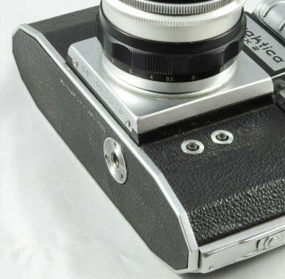 Vintage K.  W.  Praktica FX2 Camera W/ Case & Attachment 7