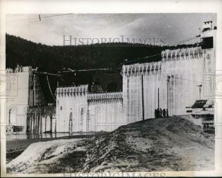 1940 Press Photo Poland Under German Rule Building Dam At Dunajec - Ney06014
