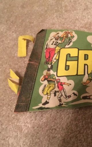 Vintage Green Bay Packers Pennant Black and Blue Charter Member,  Circa 70s Rare 4
