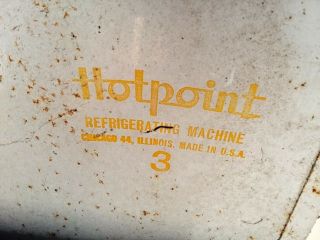 Vintage HOTPOINT Refrigerator Door HANDLE BADGE CHROME 1949 PARTS 6