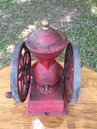 Vintage john wright cast iron Coffee Grinder 2