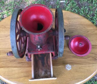 Vintage john wright cast iron Coffee Grinder 5