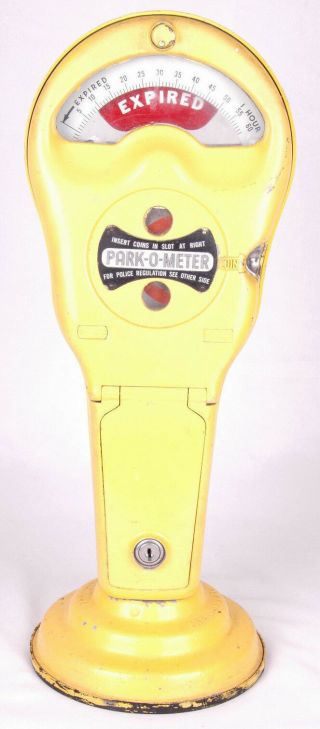 Park - O - Meter - Yellow - A 18 - Oklahoma City Magee Hale - 2 Hours - Police Regulation - Vtg