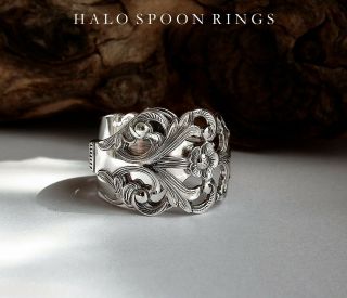 Norwegian Silver Viking Rose Pickle Fork Ring A Perfect Gift Idea