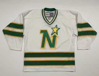 Ccm Vintage Hockey Minnesota North Stars Jersey Size Medium Made In Canada