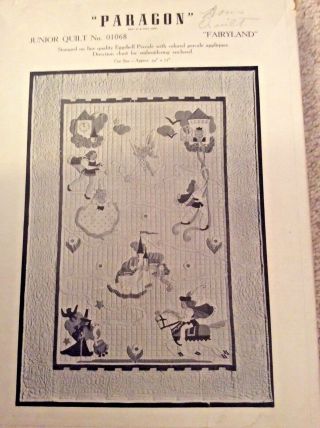 Vintage Paragon Child’s Appliqué Quilt Top Kit: Fairyland 8