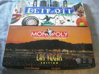 Rare Vintage Monopoly Games (detroit & Las Vegas)