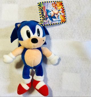 1993 Sonic The Hedgehog 9” Plush Stuffed Animal Toy - Caltoy Sega Vintage W Tag