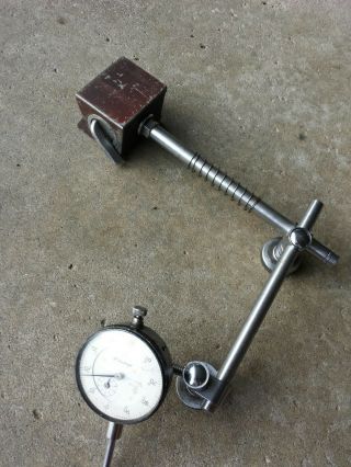 Mitutoyo Vintage Machinist Dial Indicator No.  2416,  Magnetic Stand