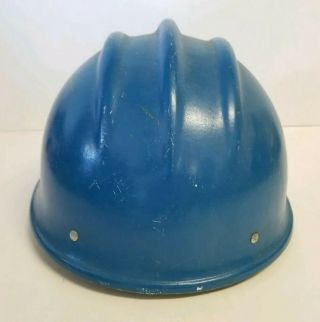 Vintage Blue Bullard 502 Fiberglass Iron Worker Hard Hat Cap w/ Liner 5