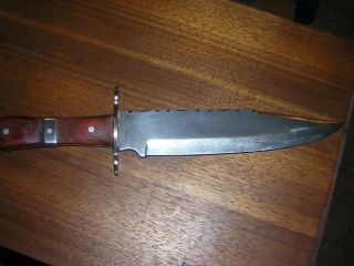Classic Antique 1840 - 1870s? Vintage Texas Bowie Knife With Silver Accents.