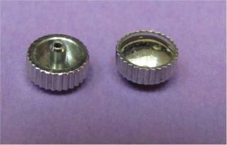 Military Ww - Ii - Wristwatch Crowns For Elgin - 8/0s F036 - 7197045 - Old Stock - Qty.  2