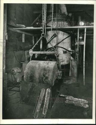 1942 Press Photo World War Ii Electric Machine Salvages Tin From Cans,  Calif.