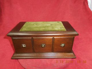" Sound Of Music " Reuge Musical Wooden Jewelry Box 4 - Tune 50 - Note Vintage 1959