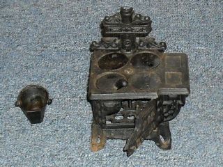 Miniature Queen Cast Iron Stove And Ash Bucket