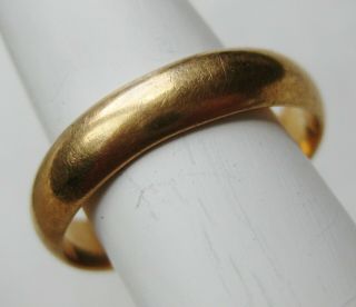 Fine Antique Victorian 18k Yellow Gold Wedding Band Ring 3.  5g