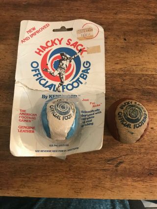 Vintage Leather Hacky Sack Official Footbag Kenncorp 4151994 Nos In Package