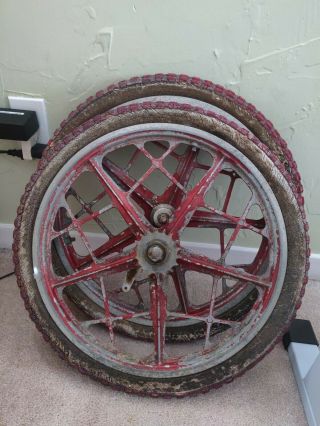 Old School Bmx Mongoose Motomag 2 Ii Wheel Set Vintage Retro Redline Gt Hutch