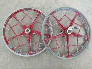 Old School BMX Mongoose Motomag 2 II Wheel Set Vintage Retro Redline GT Hutch 5