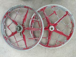 Old School BMX Mongoose Motomag 2 II Wheel Set Vintage Retro Redline GT Hutch 6